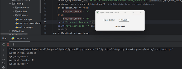 cust_code screenshot